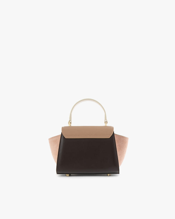 ALEXIA NANO Colourblock Marlowe, front view, bag standing, rigid ivory handle