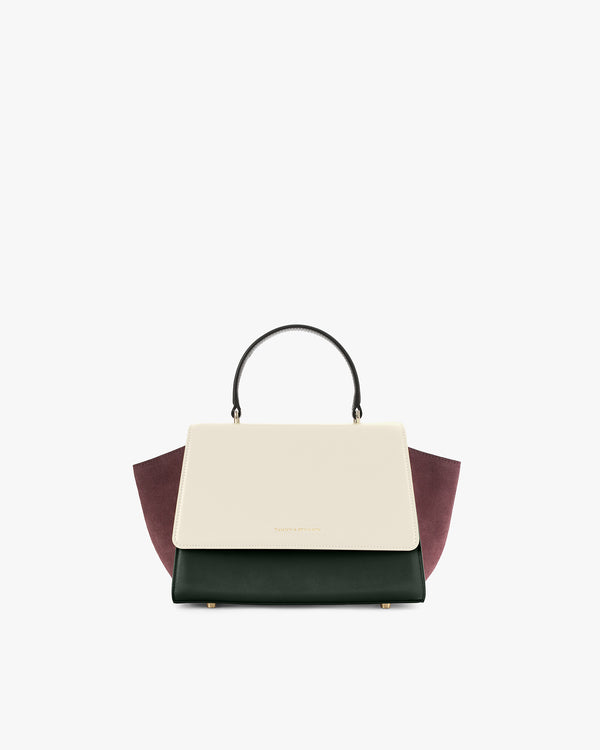 ALEXIA bag in Colourblock Canopé, front view, top handle, sides extended