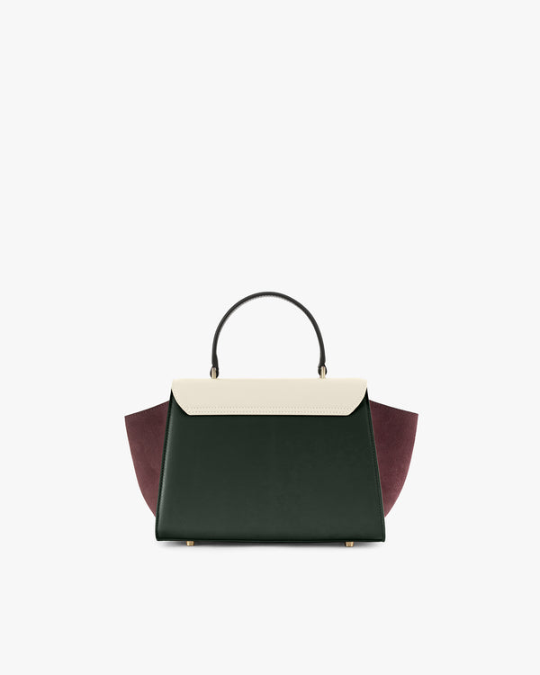 ALEXIA bag in Colourblock Canopé, front view, wrapped handle, side wings extended