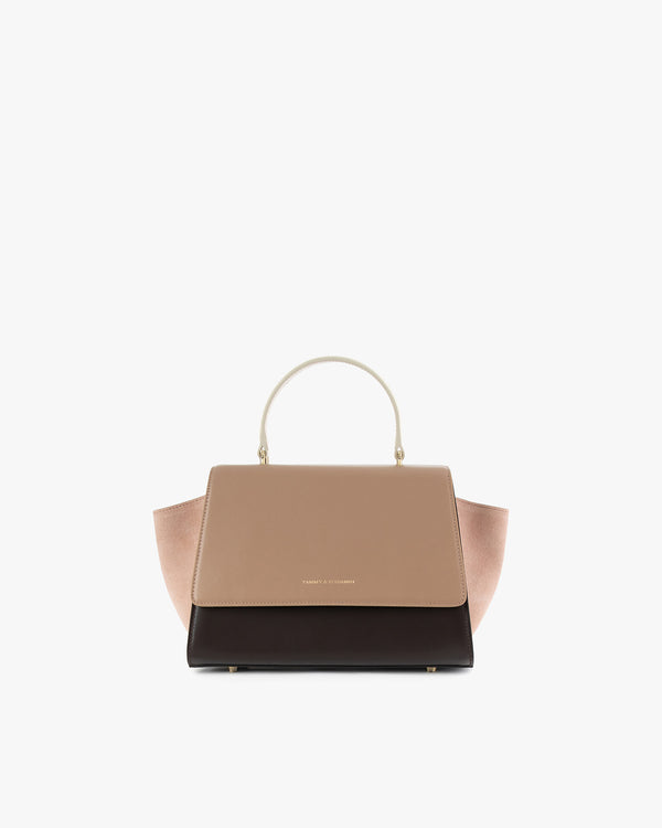 ALEXIA bag in Colourblock Marlowe, front view, top handle, closed flap, wings extended