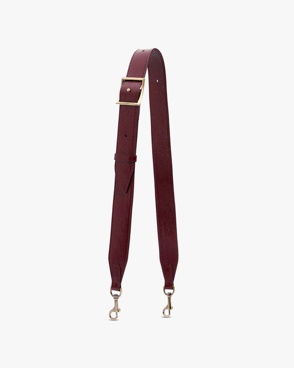 BANDOULIÈRE AJUSTABLE LARGE - Bordeaux naplak +40€
