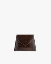 GABRIELLE POUCH - EMBOSSED BROWN
