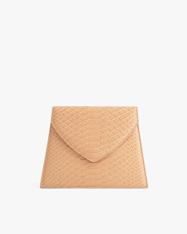 GABRIELLE POUCH - Peach embossed