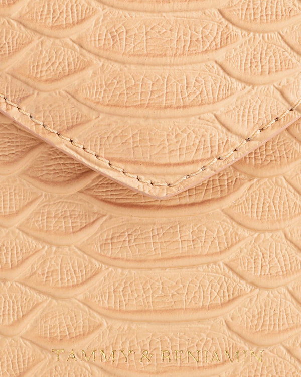 GABRIELLE POUCH - Peach embossed