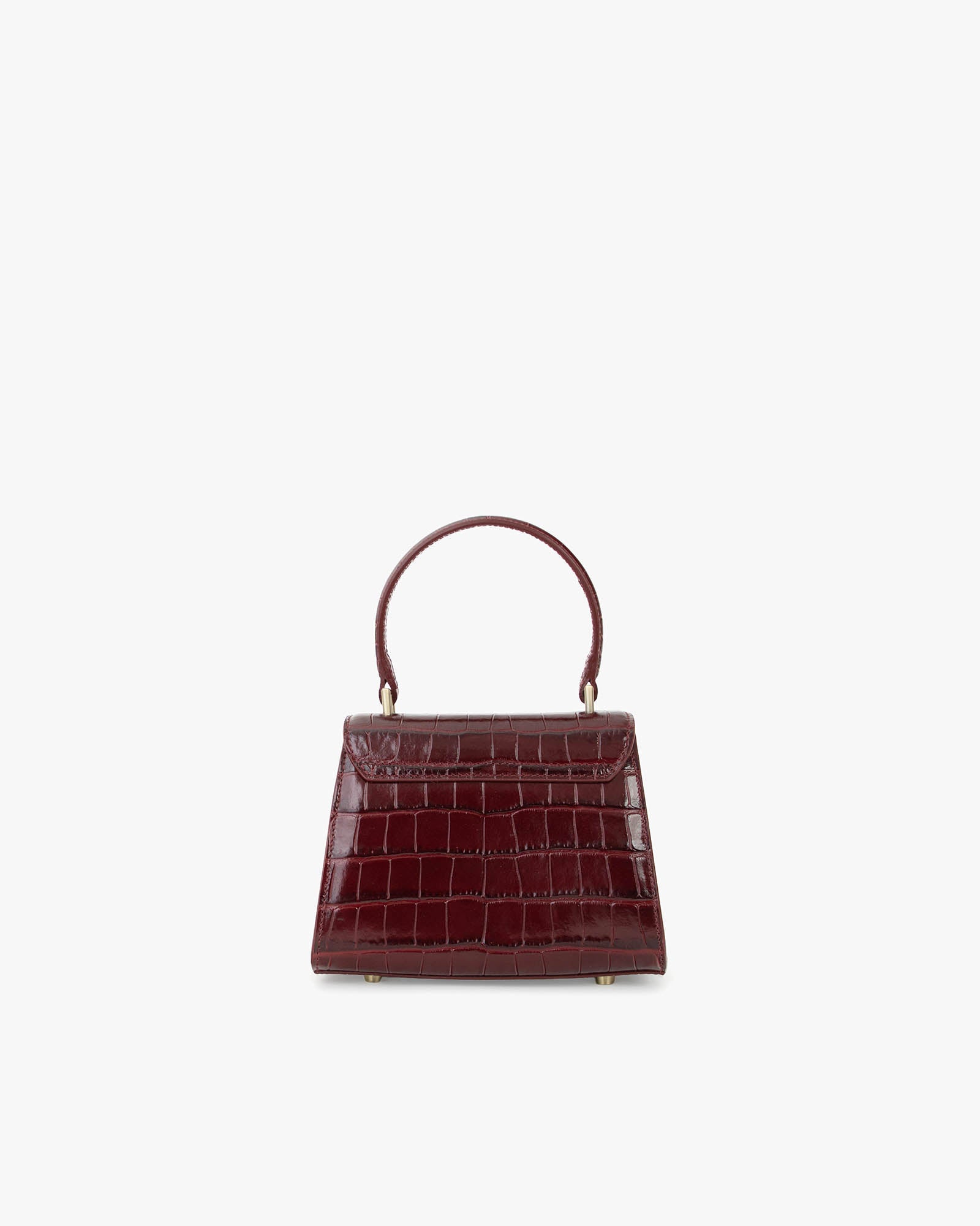 ALEXIA NANO - Burgundy - Crocodile embossed