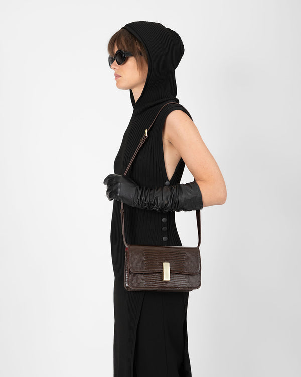 BLAKE - Brown - Lizard embossed