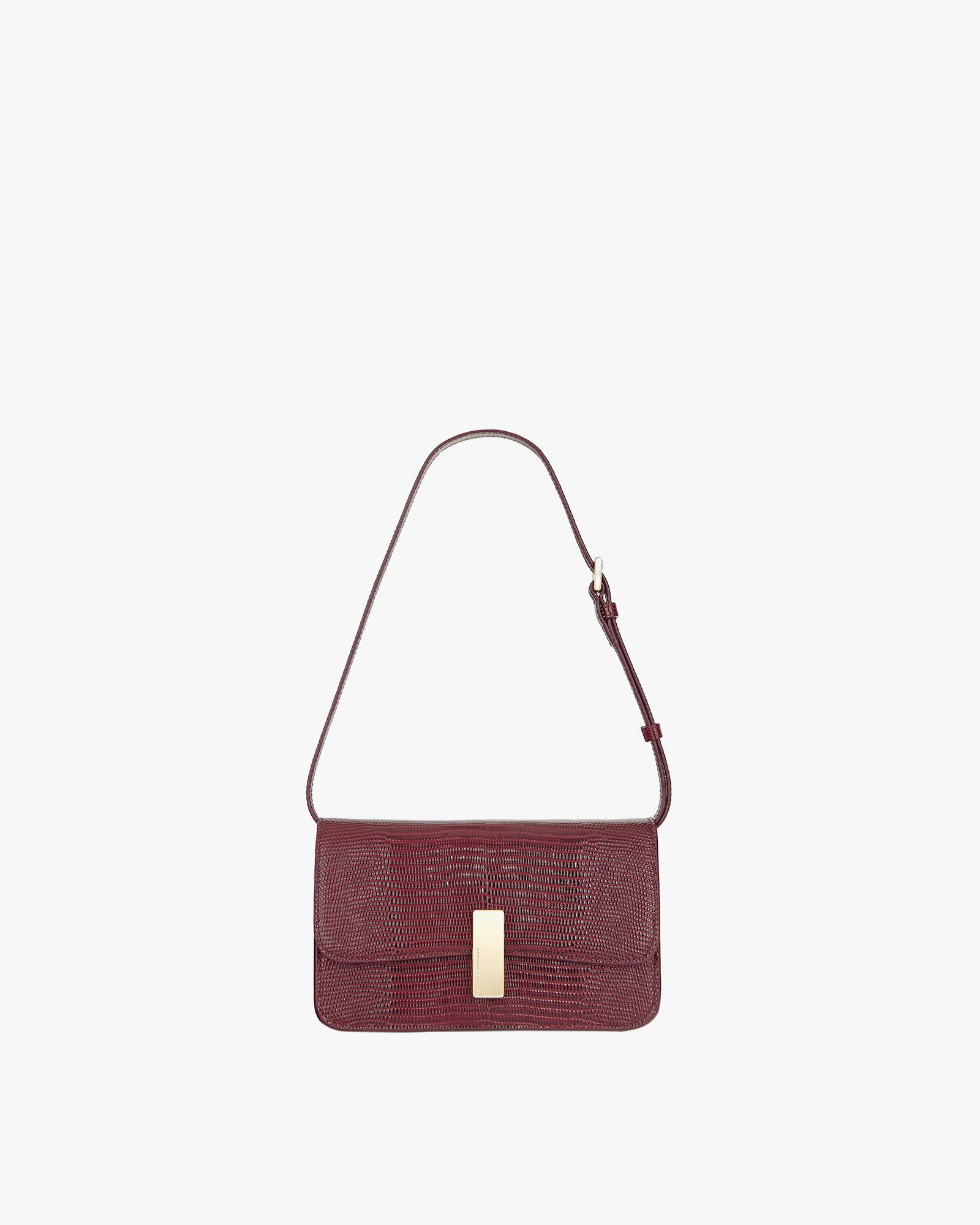 BLAKE - Burgundy - Lizard embossed