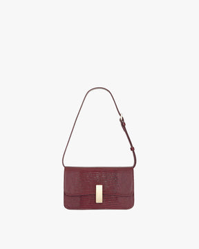 BLAKE - Burgundy - Lizard embossed