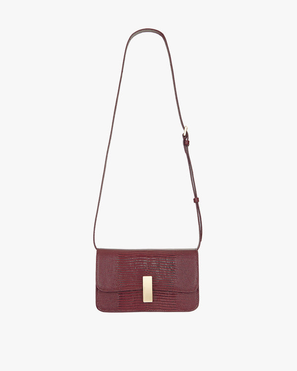 BLAKE - Burgundy - Lizard embossed