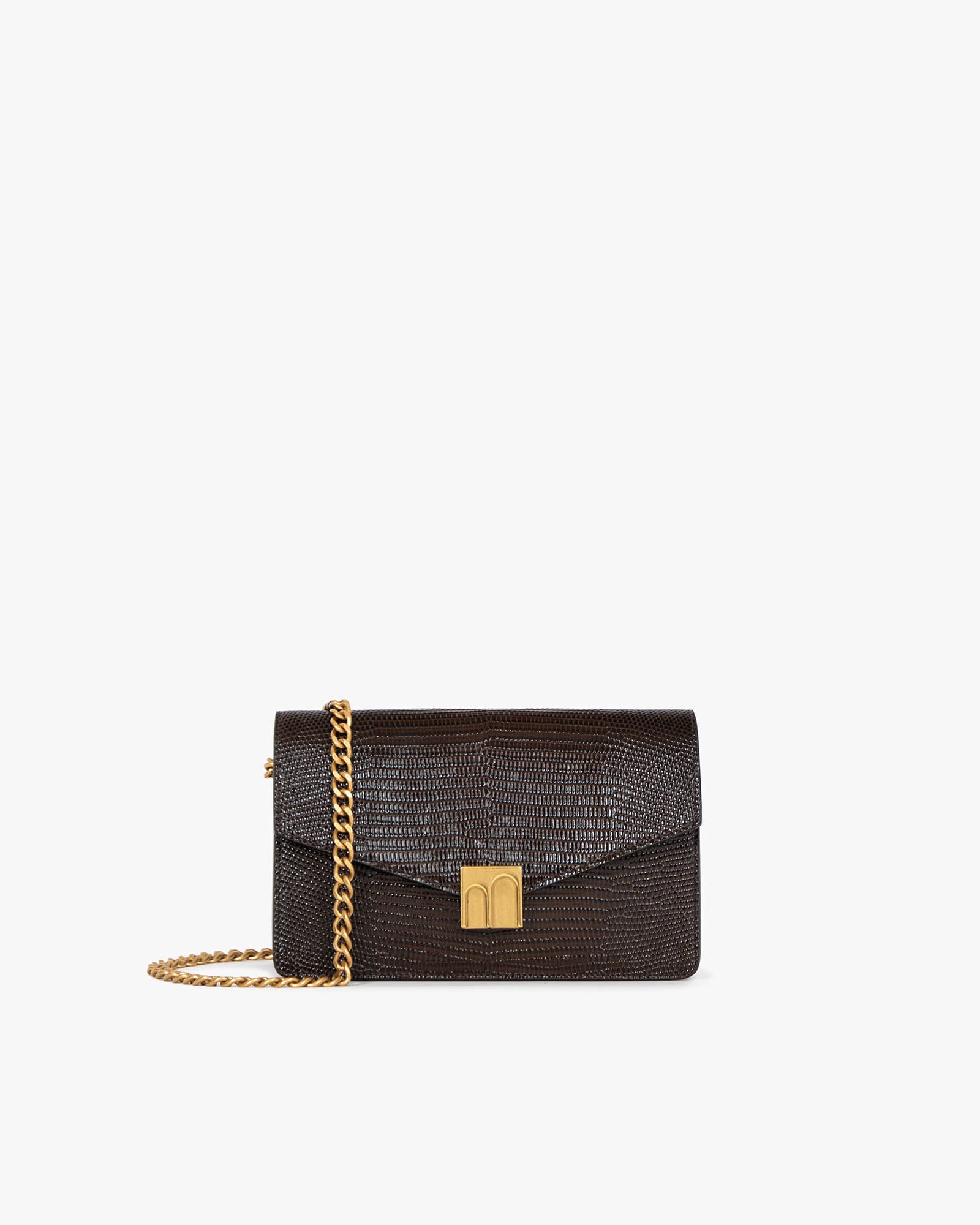 ELEANOR - Brown - Lizard embossed