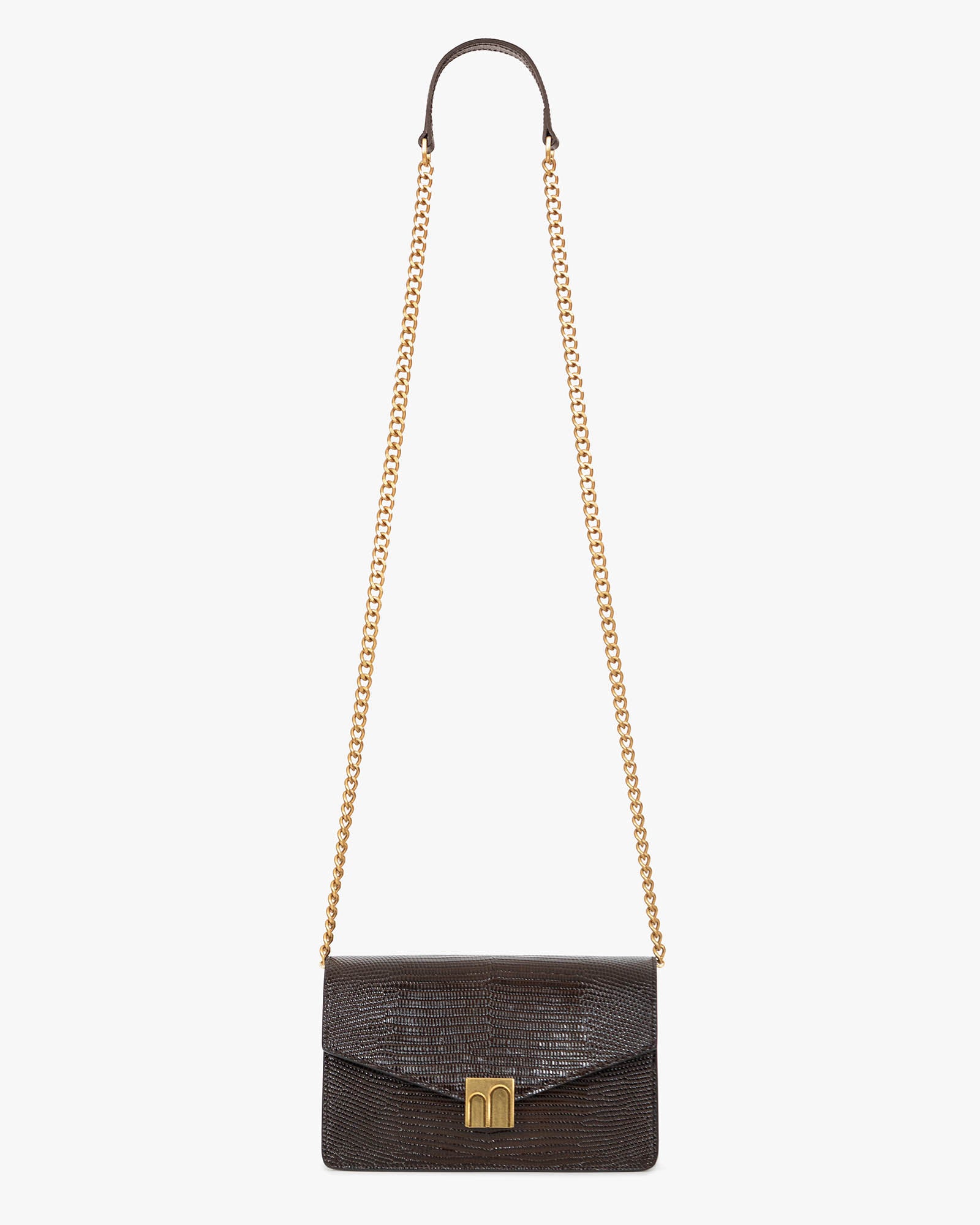 ELEANOR - Brown - Lizard embossed