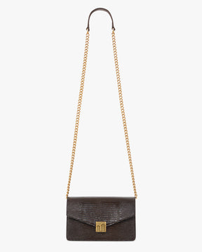 ELEANOR - Brown - Lizard embossed