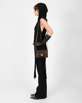 ELEANOR - Brown - Lizard embossed