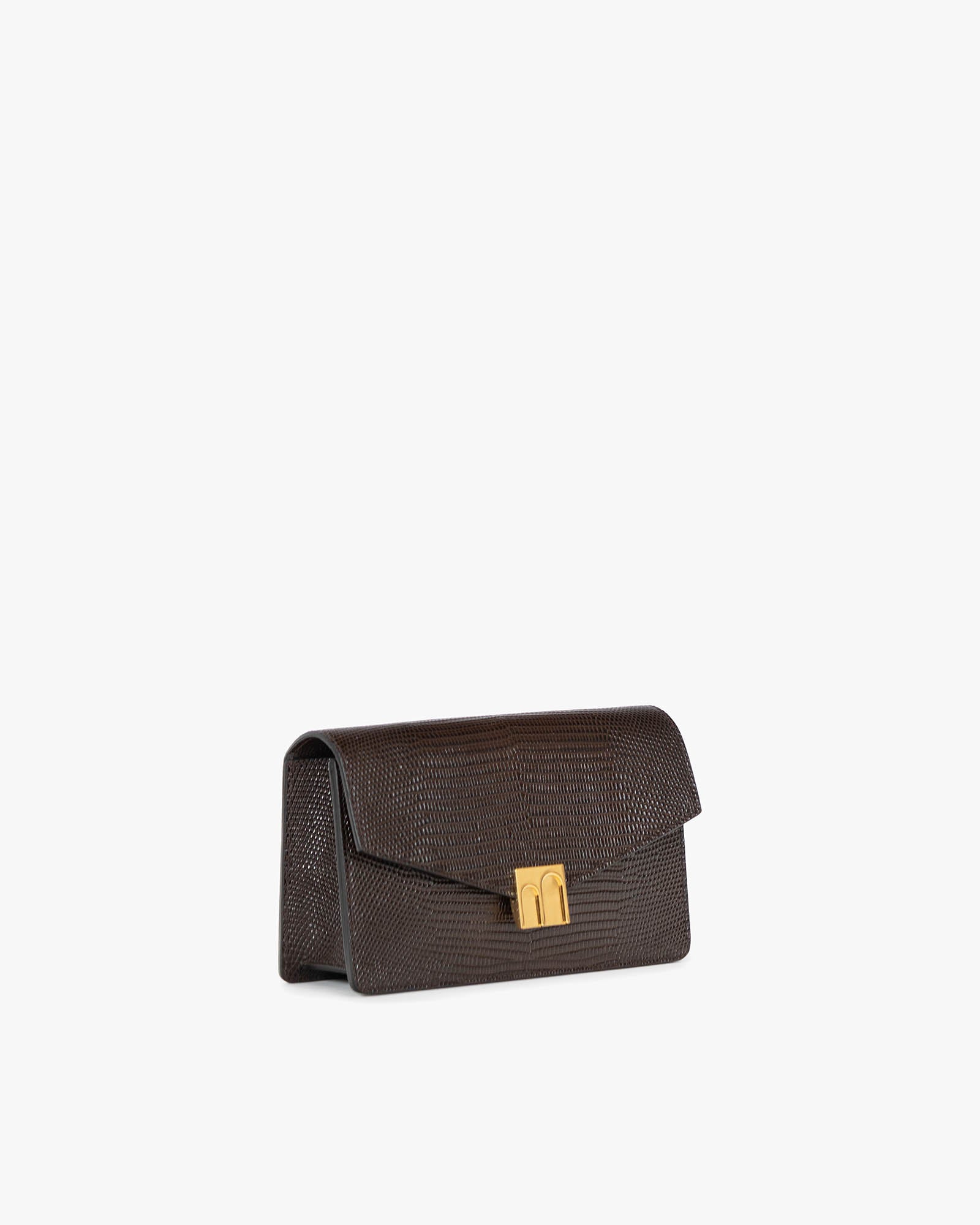 ELEANOR - Brown - Lizard embossed