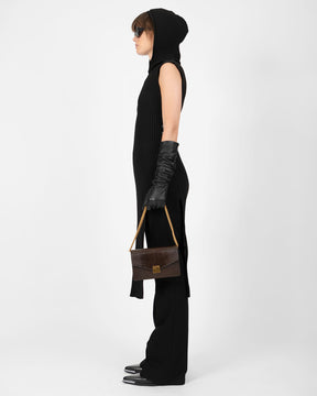 ELEANOR - Brown - Lizard embossed