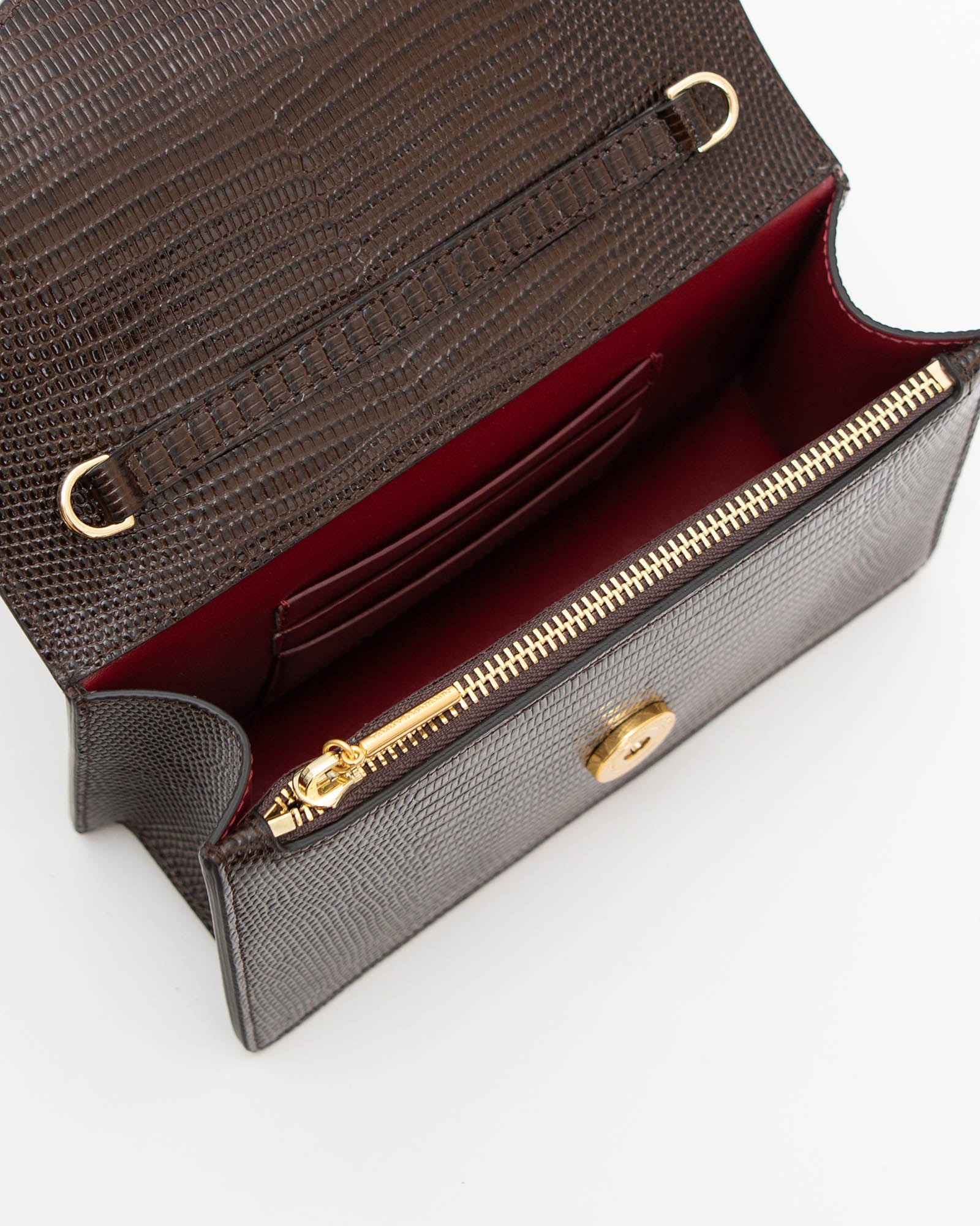 ELEANOR - Brown - Lizard embossed