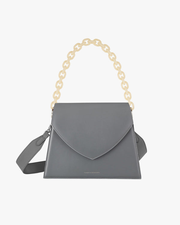 GABRIELLE XL - Gris asphalte|upsale-option--chaine-53-cm-resine-ivoire-1