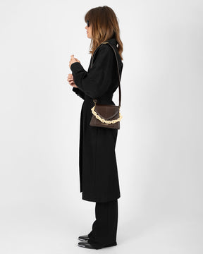 GABRIELLE - Brown - Lizard embossed