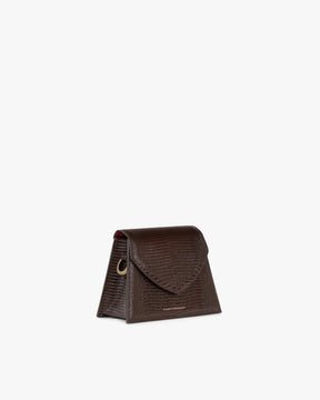 GABRIELLE - Brown - Lizard embossed