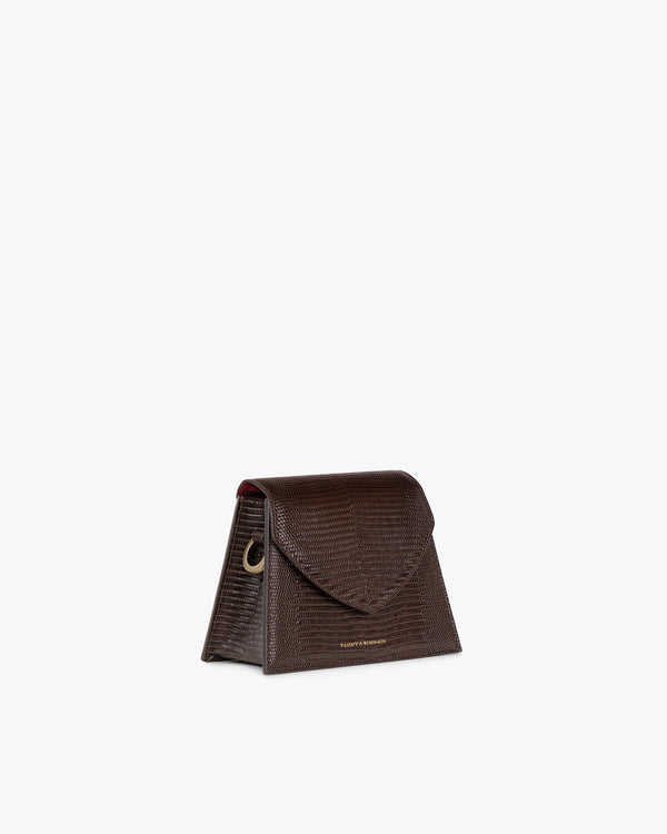 GABRIELLE - Brown - Lizard embossed