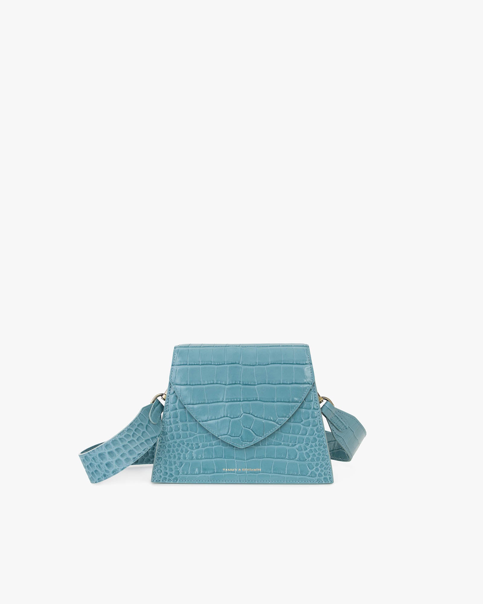 GABRIELLE - Skyblue - Crocodile embossed