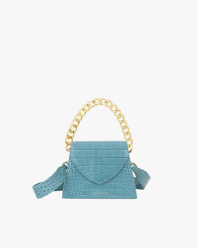 GABRIELLE - Skyblue - Crocodile embossed