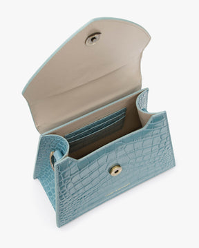 GABRIELLE - Skyblue - Crocodile embossed