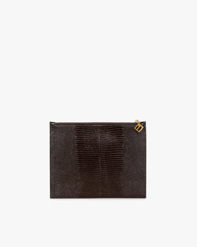 LANE - Brown - Lizard embossed