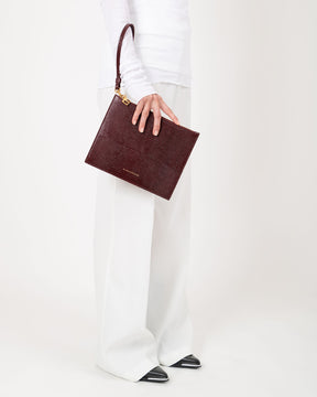 LANE - Burgundy - Lizard embossed