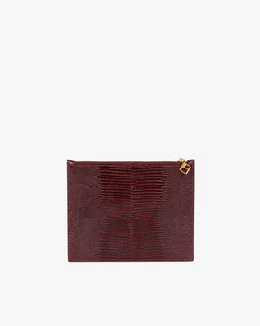 LANE - Burgundy - Lizard embossed