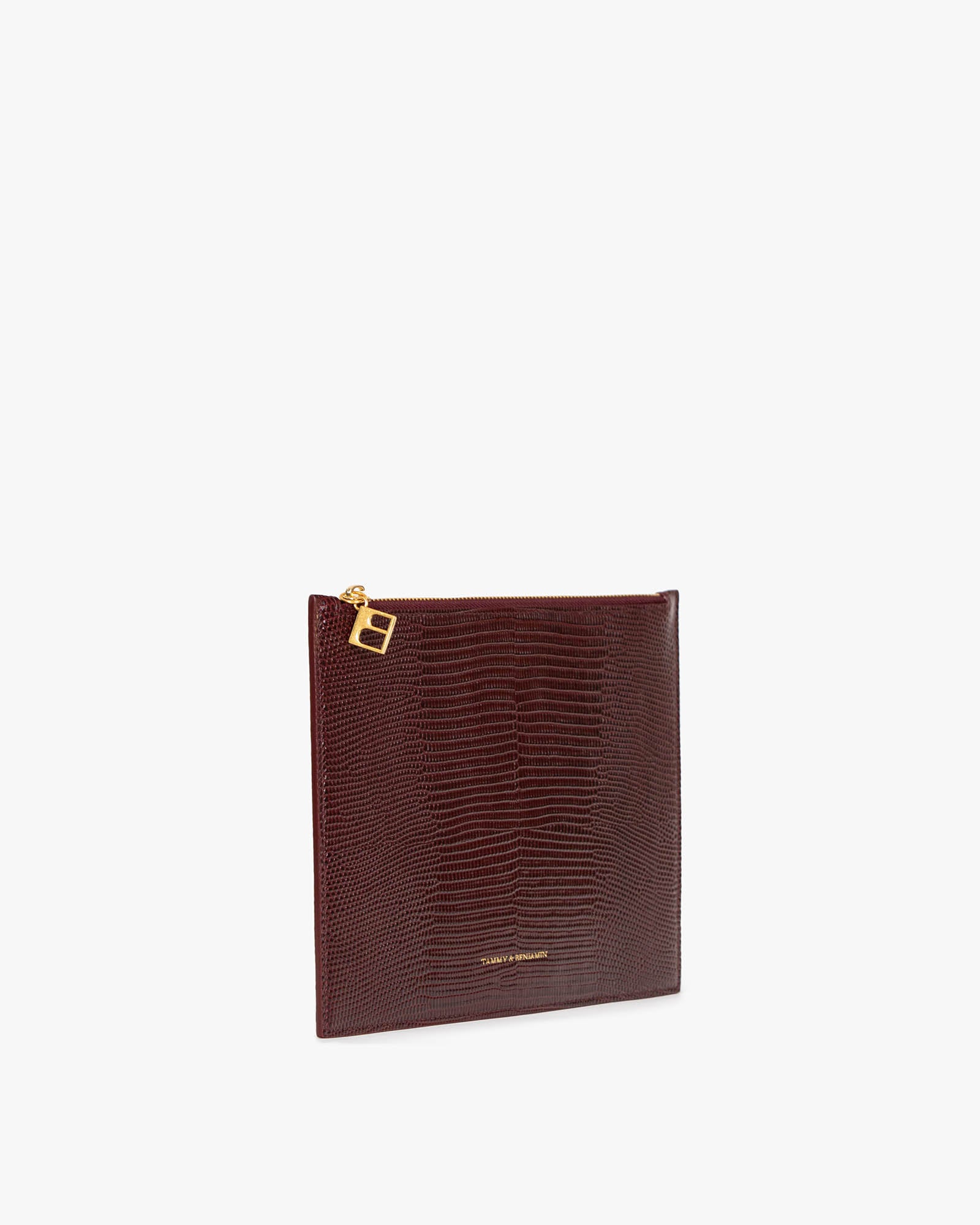 LANE - Burgundy - Lizard embossed