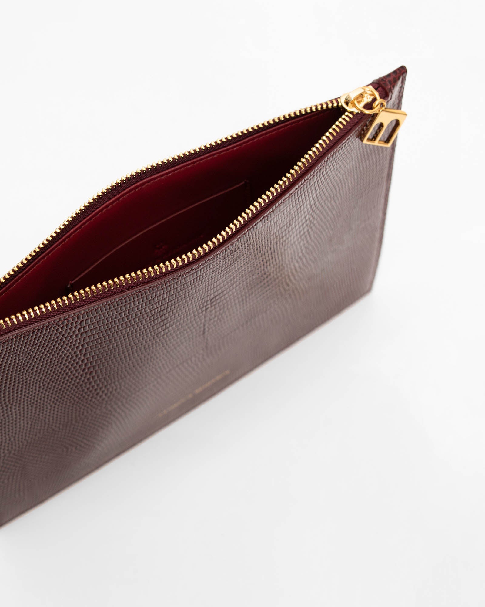 LANE - Burgundy - Lizard embossed