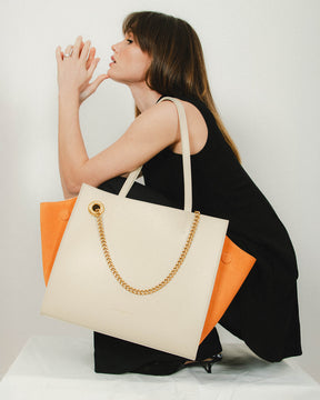 LEXI MM - Taupe and Orange
