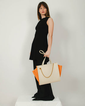 LEXI MM - Taupe and Orange