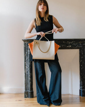 LEXI MM - Taupe and Orange