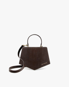 PENTAGONE - Brun - Embossé Lézard