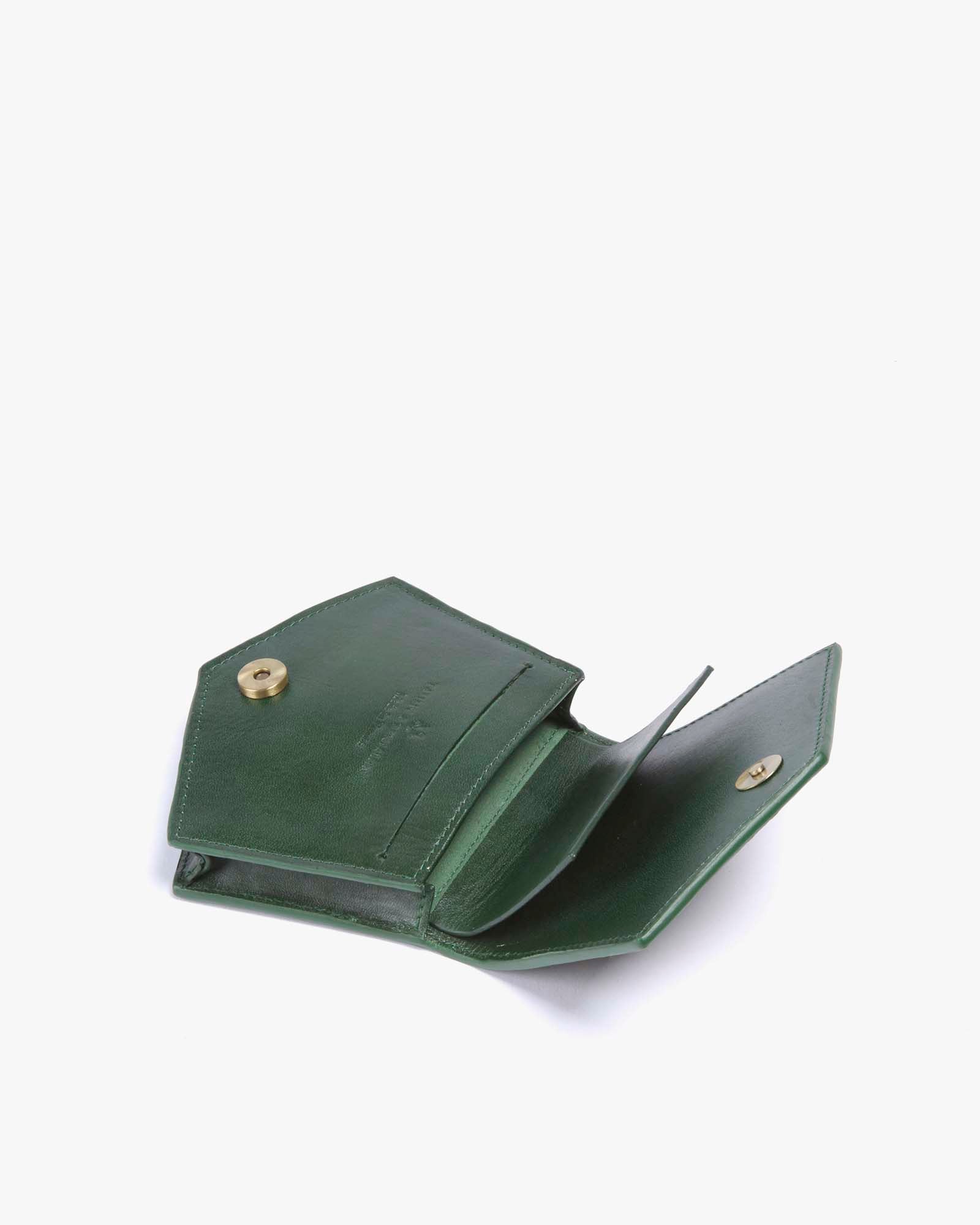 PENTAGONE WALLET - Emerald green
