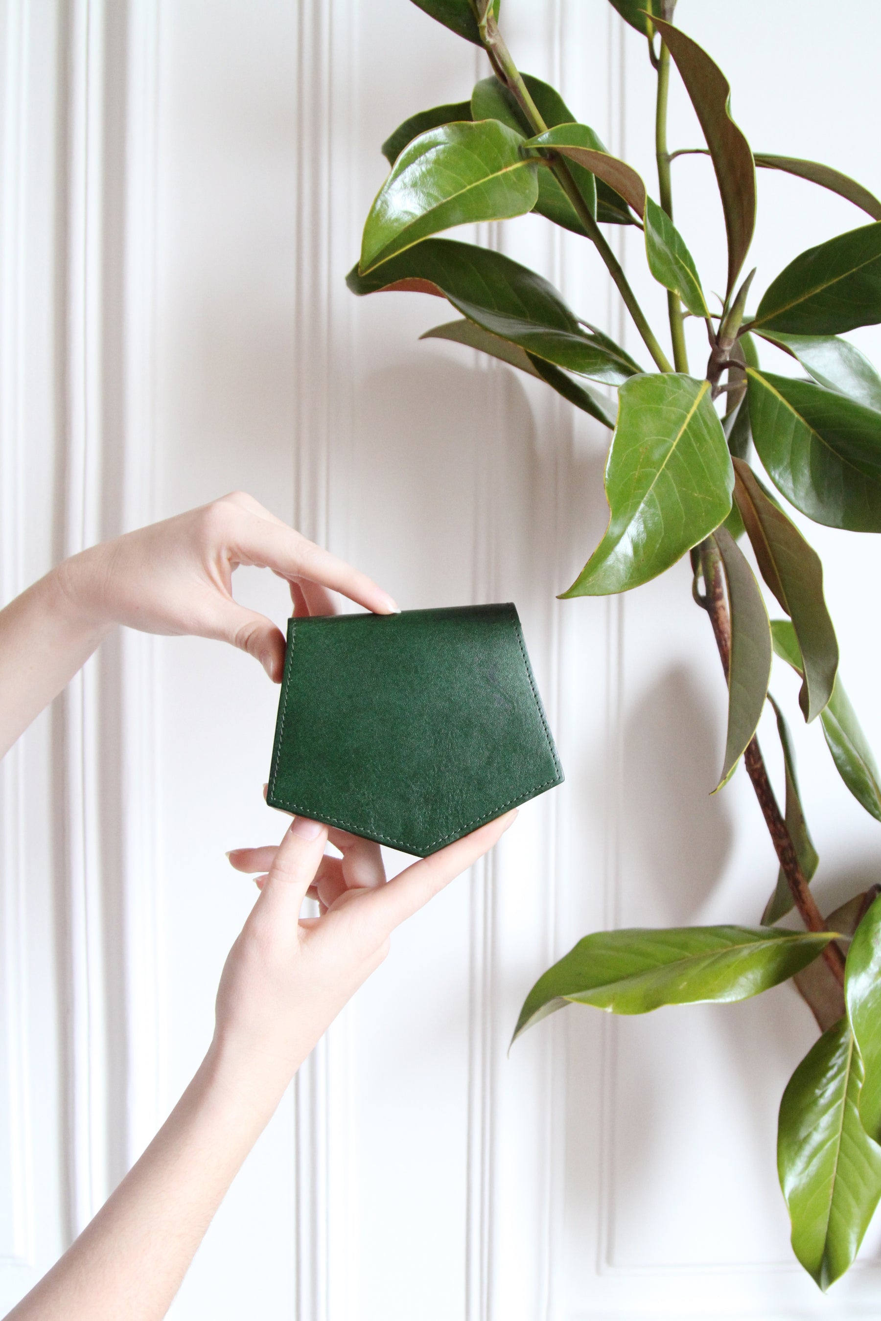 PENTAGONE WALLET - Emerald green