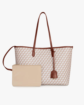 TOTE MONOGRAM - Tan & brown