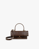 THEA MINI - Brown - Lizard embossed