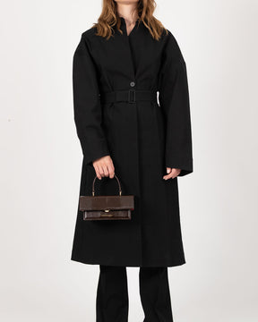 THEA MINI - Brown - Lizard embossed