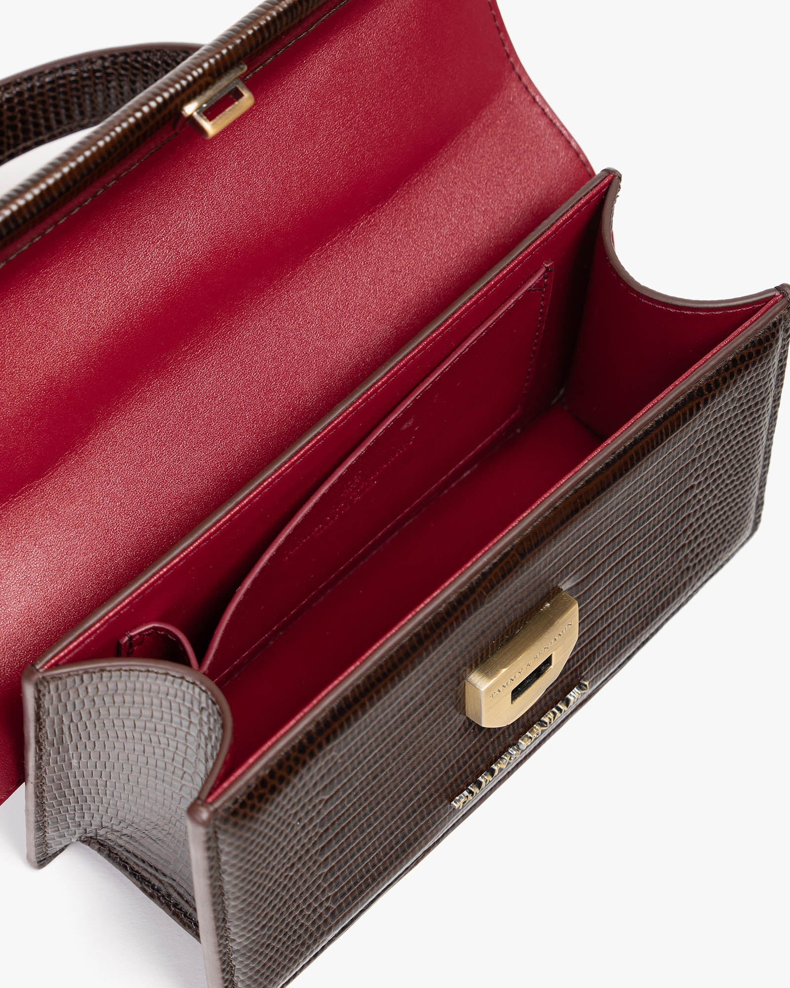 THEA MINI - Brown - Lizard embossed