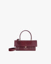 THEA MINI - Bordeaux - Embossé Lézard