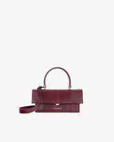THEA MINI - Burgundy - Lizard embossed
