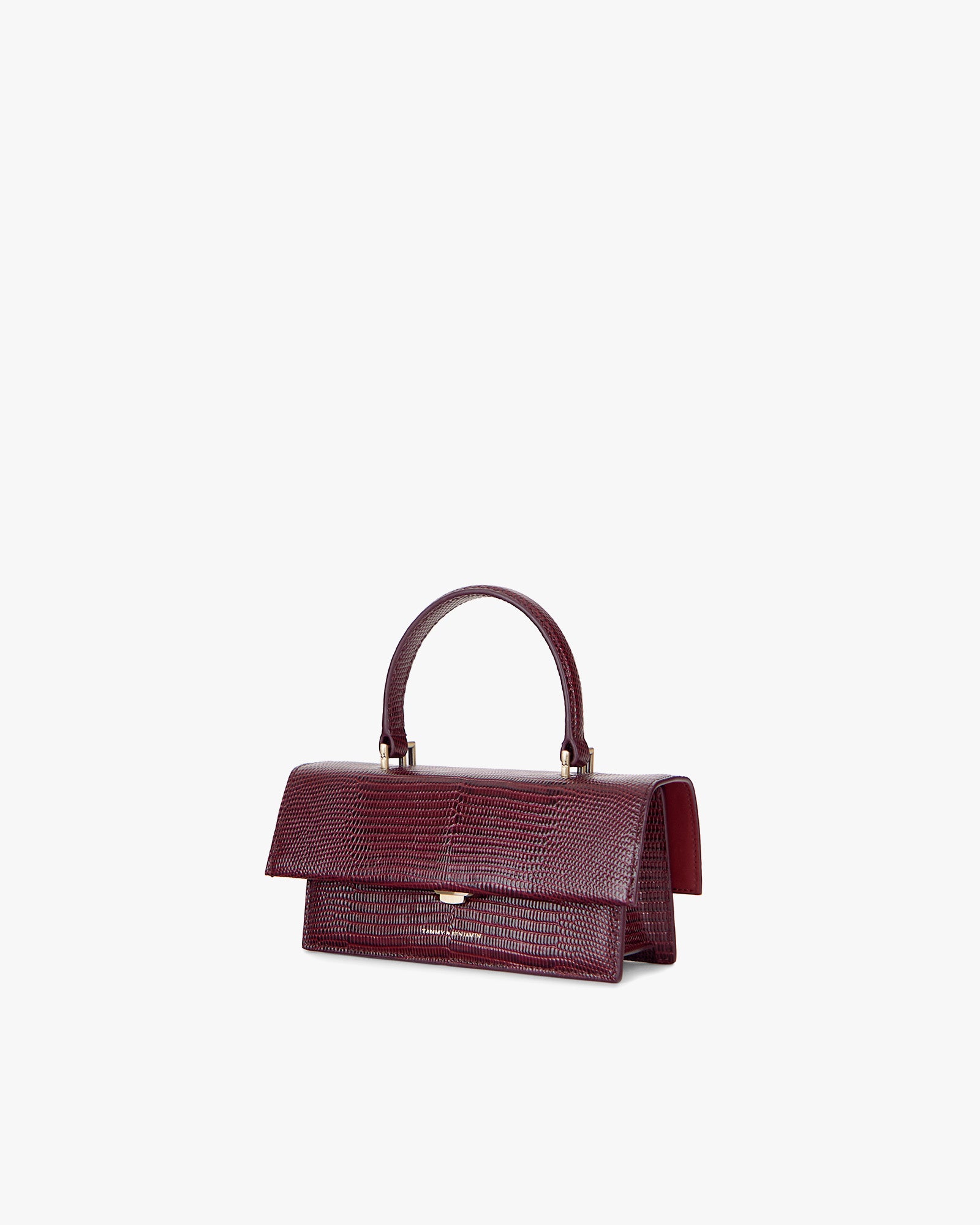 THEA MINI - Burgundy - Lizard embossed