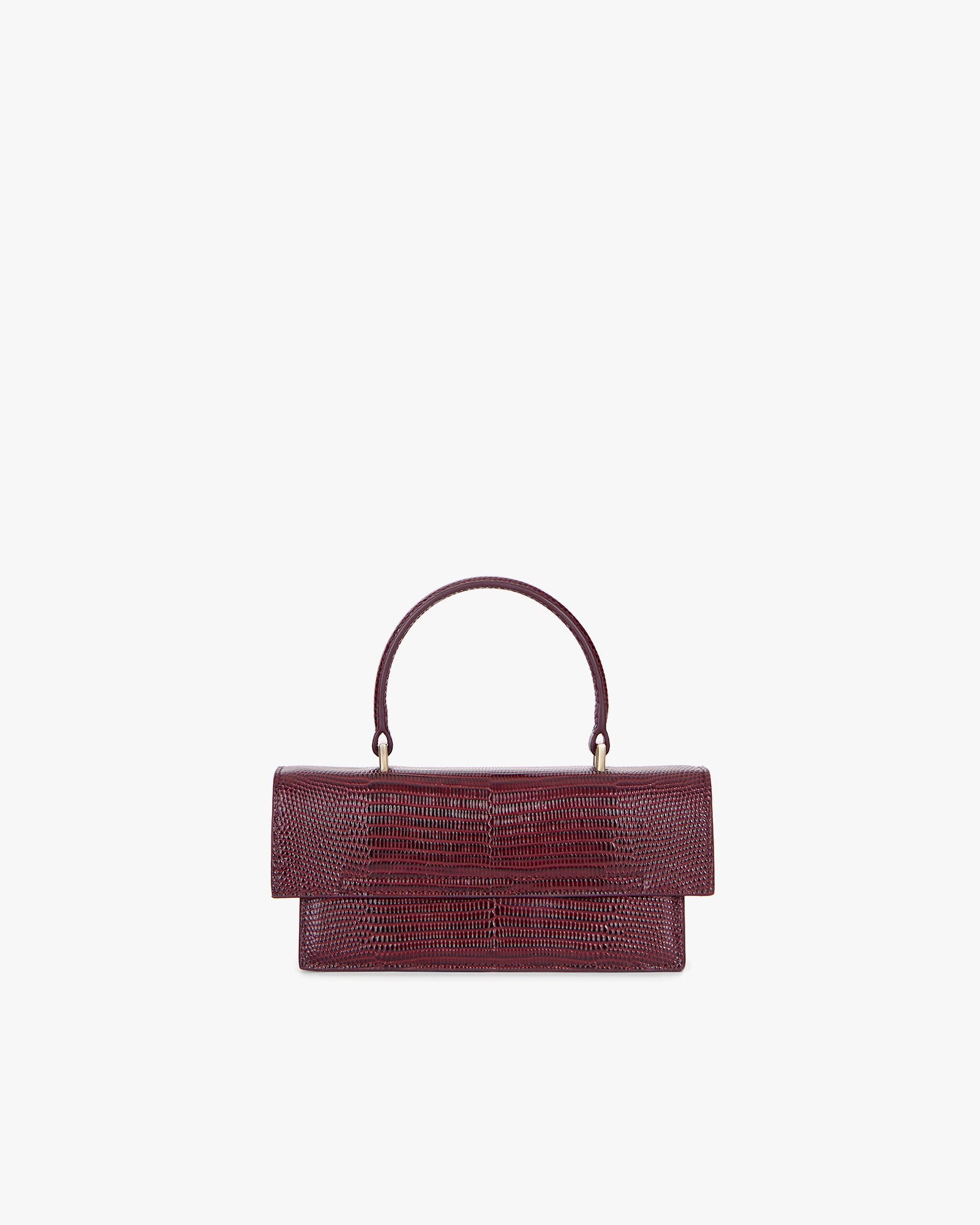 THEA MINI - Burgundy - Lizard embossed