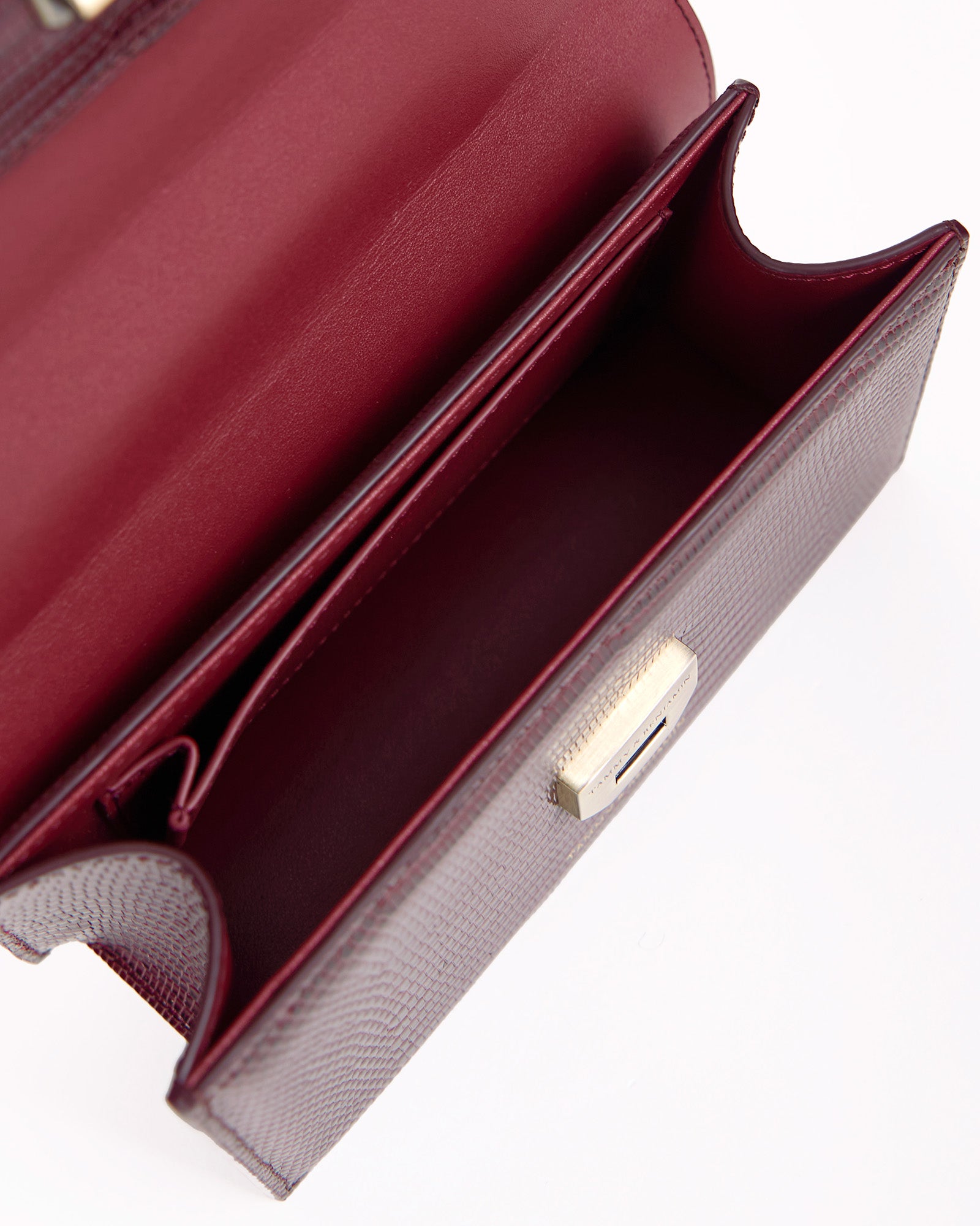 THEA MINI - Burgundy - Lizard embossed