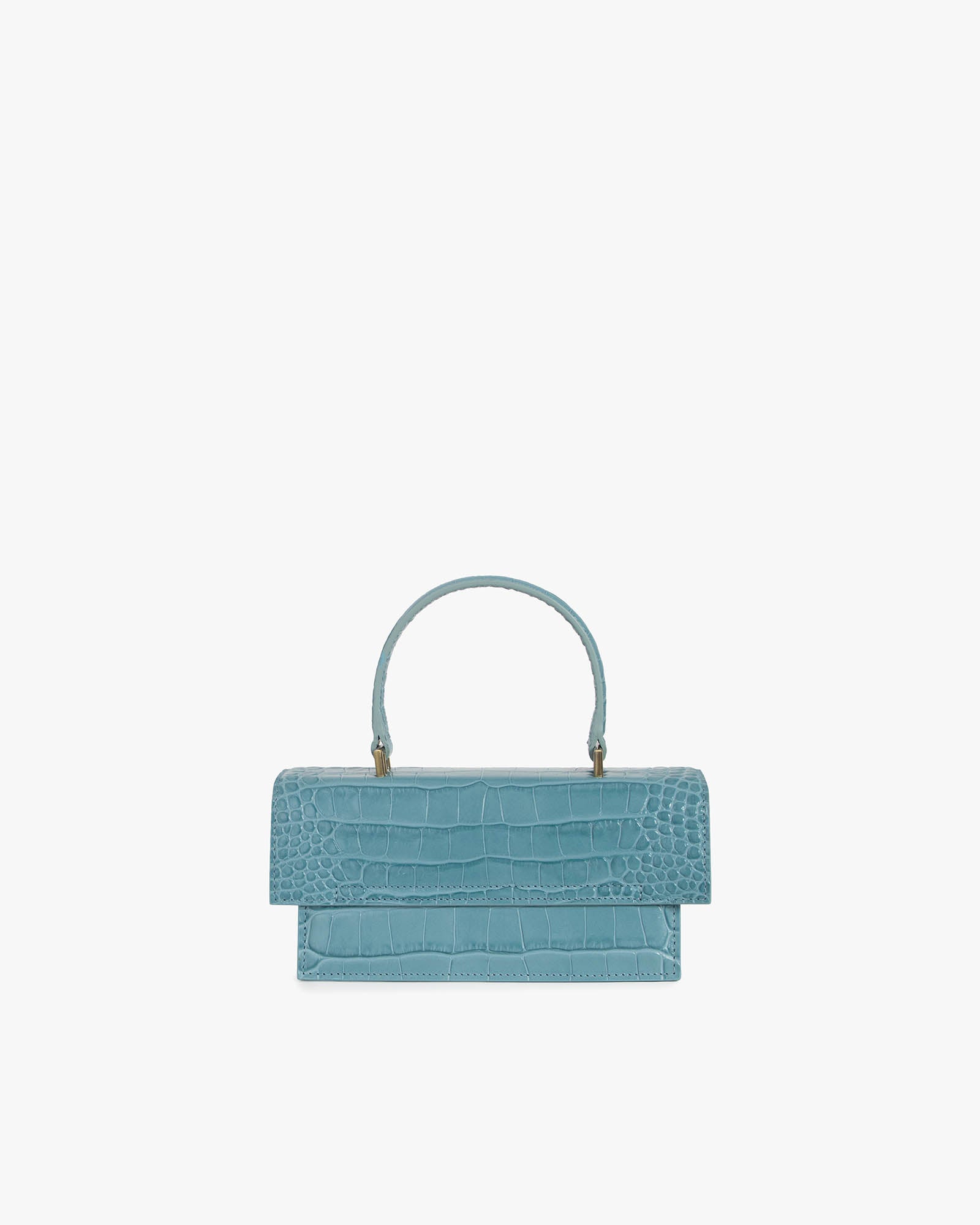 THEA MINI - Bleu Ciel - Embossé Crocodile