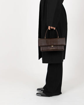 THEA - Brown - Lizard embossed