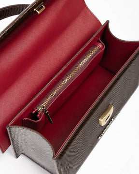 THEA - Brown - Lizard embossed